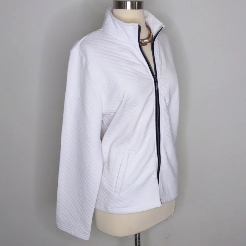 Onque Casual White Sweater Size Large